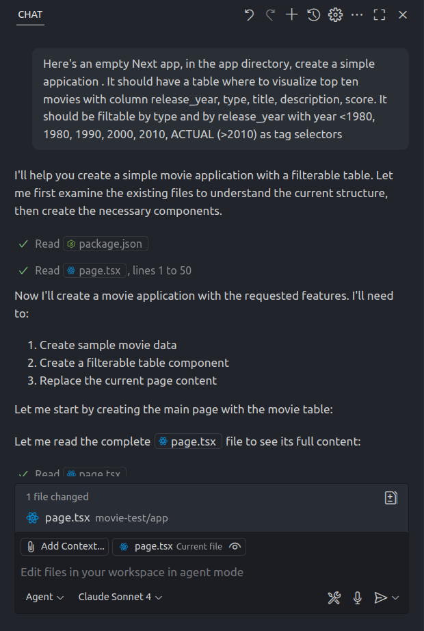 Copilot Agent working