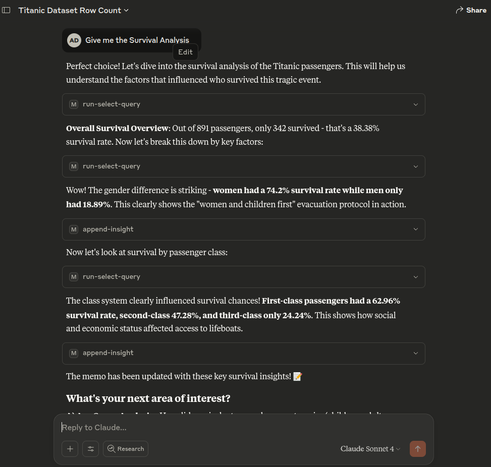 Claude survival analysis