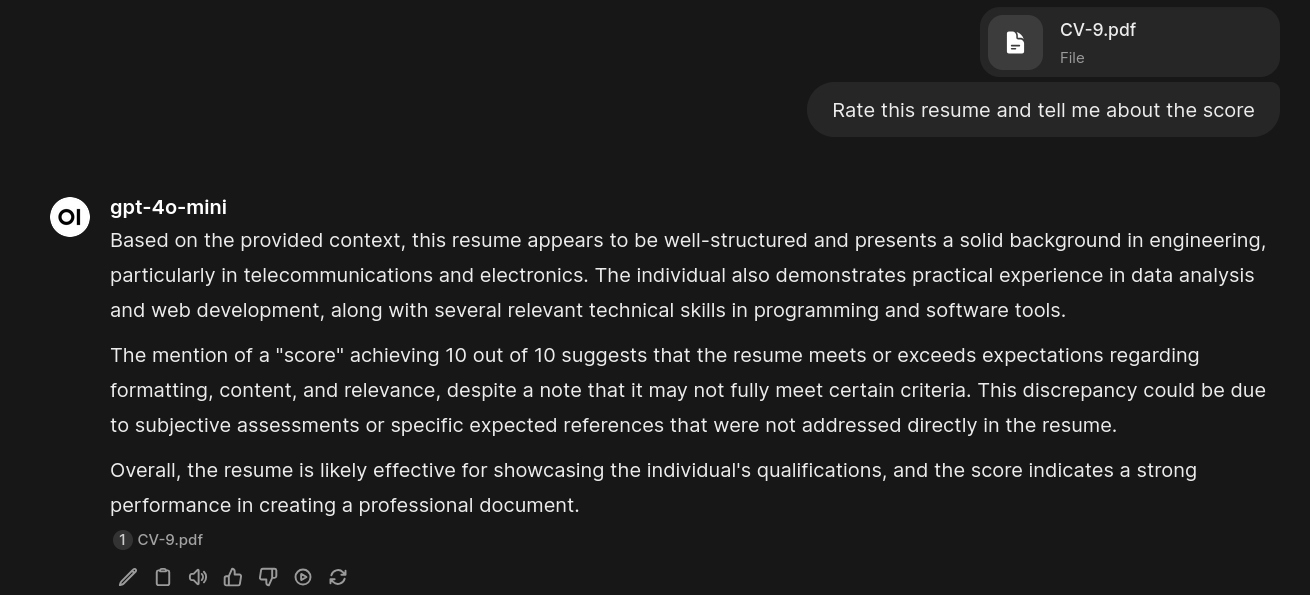initial testing gtp4o