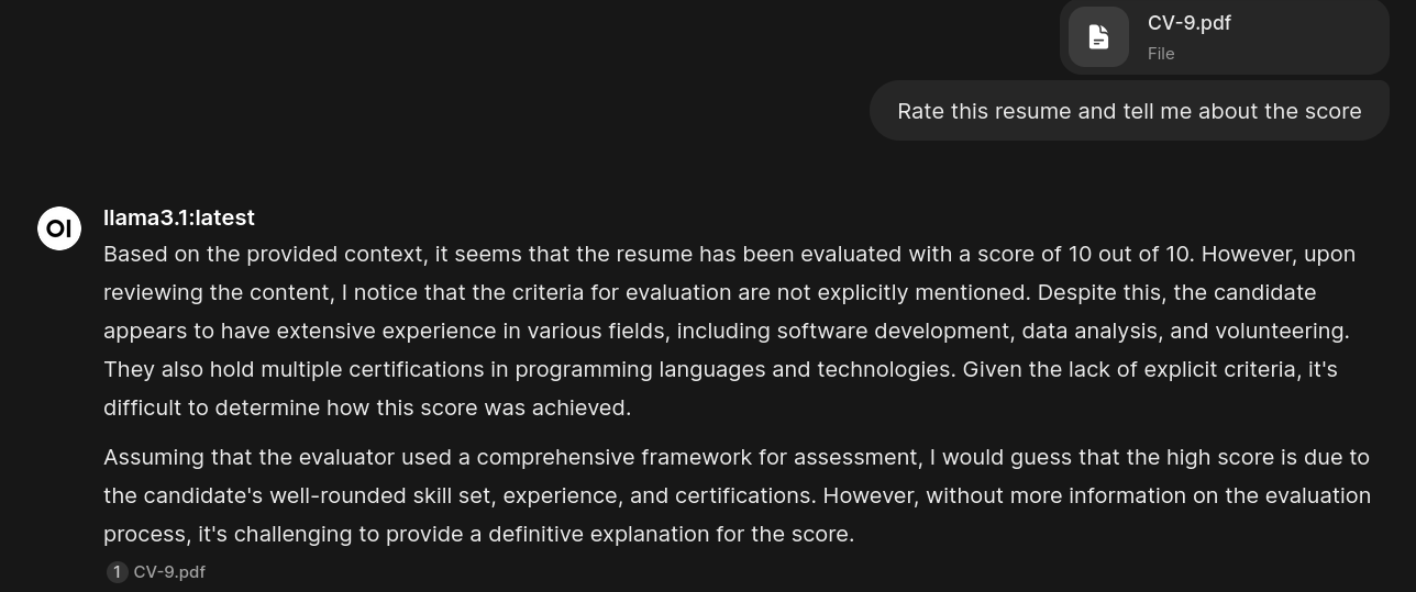 initial testing llama3.1